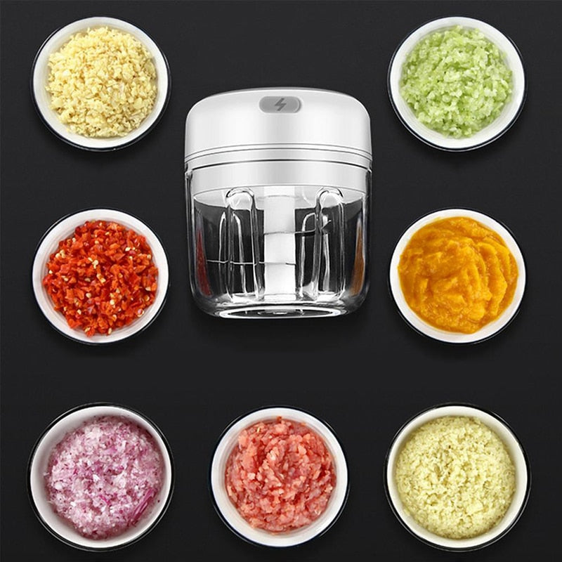 Mini Electric Food Chopper – One-Touch Garlic & Veggie Chopper