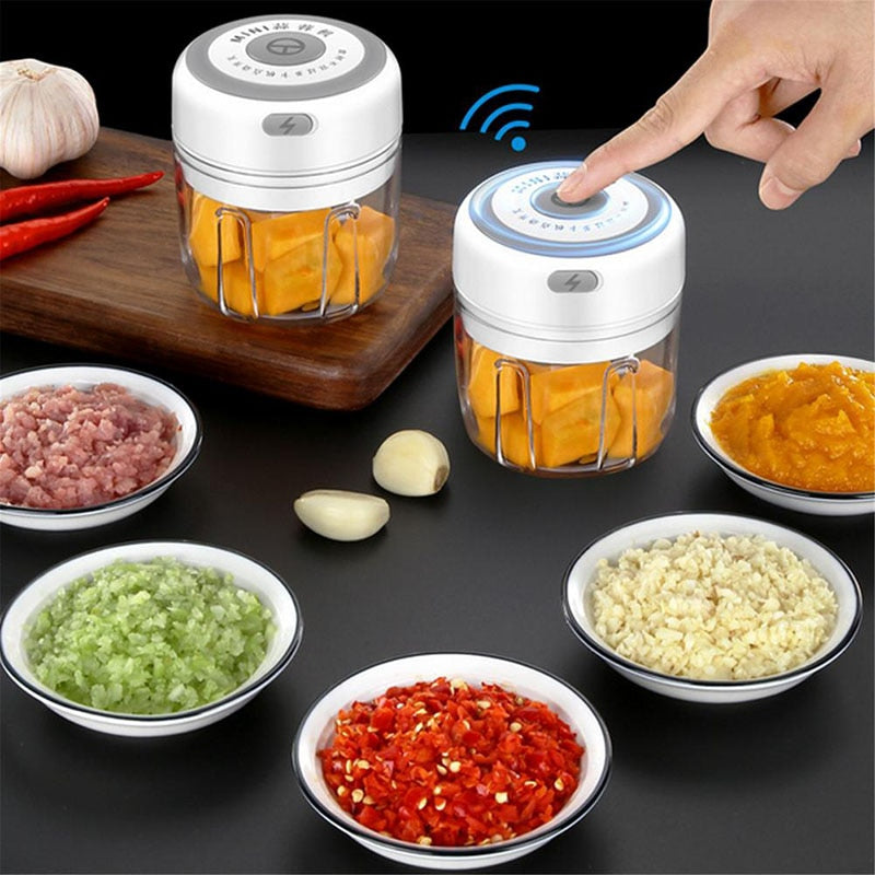 Mini Electric Food Chopper – One-Touch Garlic & Veggie Chopper