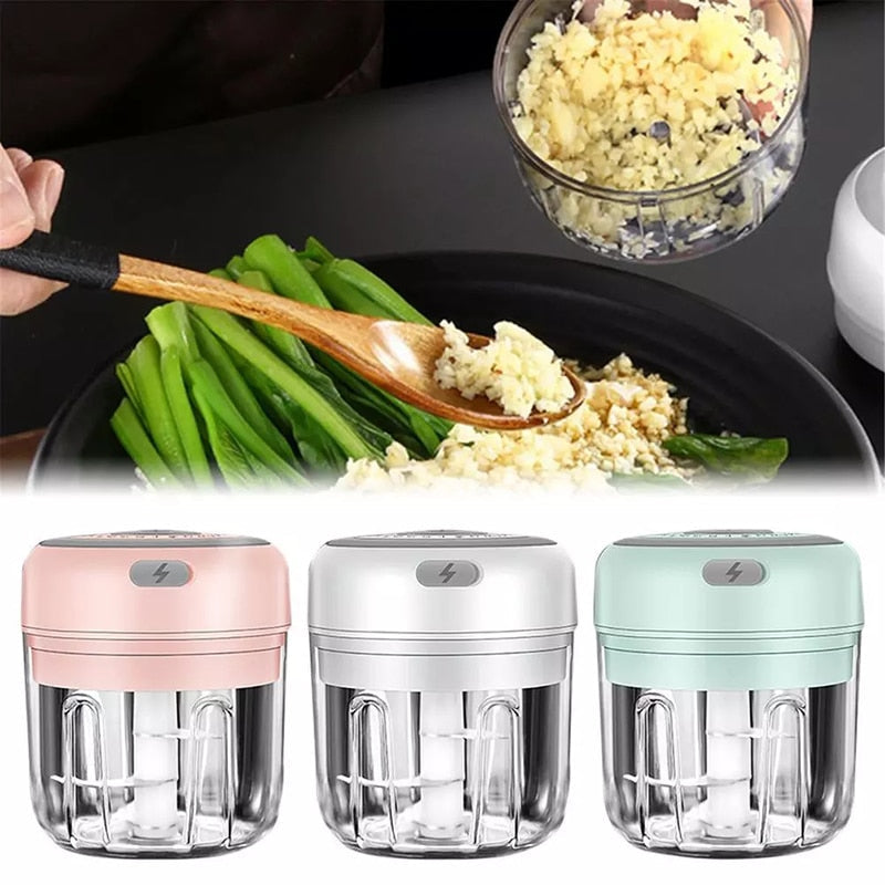Mini Electric Food Chopper – One-Touch Garlic & Veggie Chopper