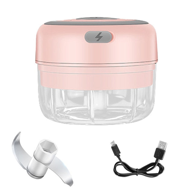 Mini Electric Food Chopper – One-Touch Garlic & Veggie Chopper