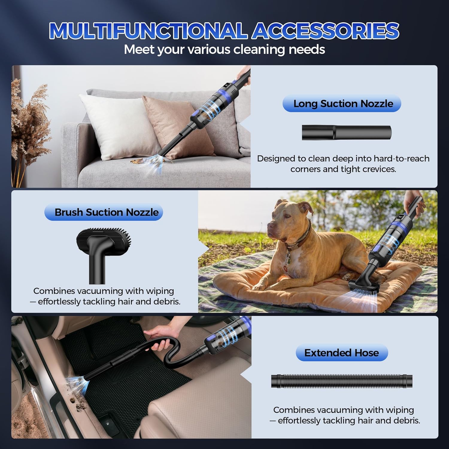 Portable 3-in-1 Cordless Vacuum