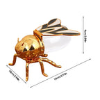 Decorative Bee-Shaped Honey Jar Cute Bee Honey Containers Syrup Dispenser Crystal Condiment Jar Kitchen Accessory for Breakfast