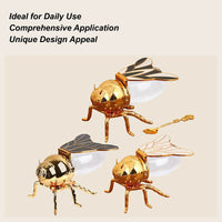 Decorative Bee-Shaped Honey Jar Cute Bee Honey Containers Syrup Dispenser Crystal Condiment Jar Kitchen Accessory for Breakfast