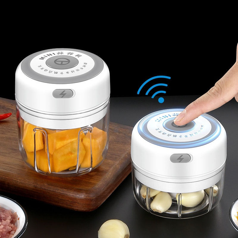 Mini Electric Food Chopper – One-Touch Garlic & Veggie Chopper
